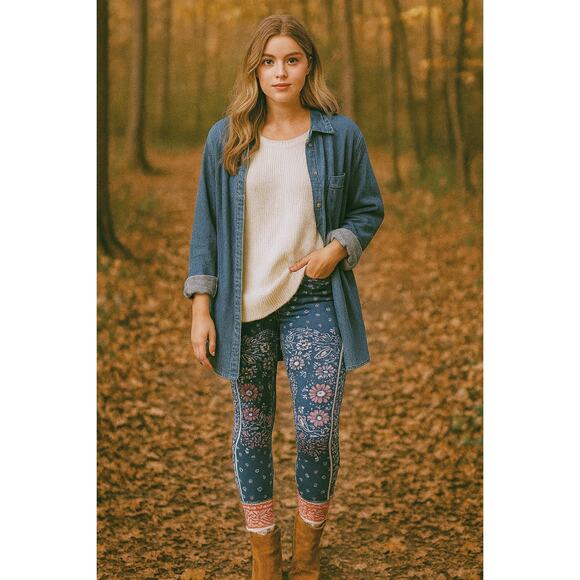 American Eagle Vintage Ahh-Mazing Soft Knit Sweater Leggings Pants Medium Y2K - Picture 1 of 5